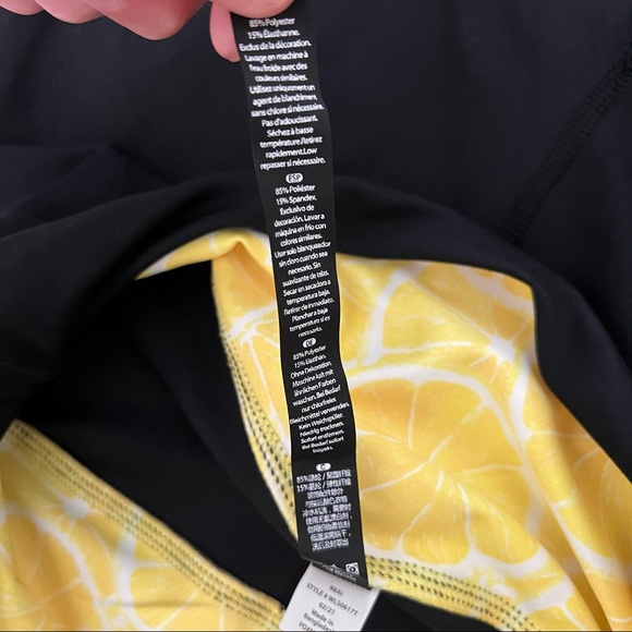 WILDFOX Sweat Contoured Biker Shorts Black Lemonade - Picture 9 of 13